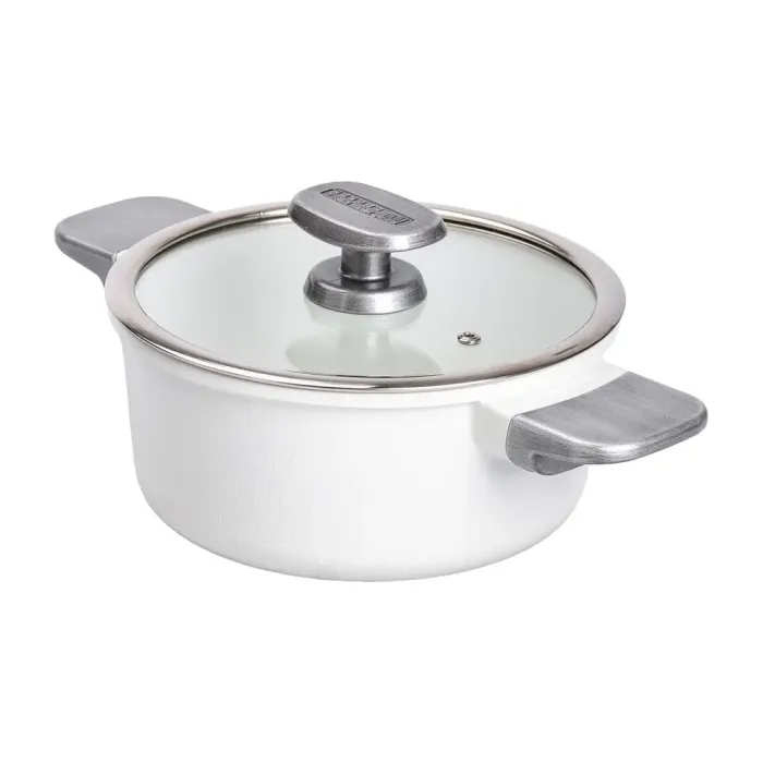 Кастрюля MGC с крышкой 20 см и керамическим антипригарным покрытием 2.0 л белая (HP-4-452W) - изображение 4