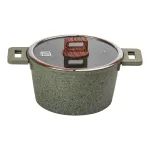 Каструля MGC з кришкою 24 см та антипригарним покриттям 5.3 л зелена (HP-4-446GR)