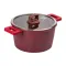 Кастрюля MGC с крышкой 24 см и антипригарным покрытием 5.3 л красная (HP-4-446R)