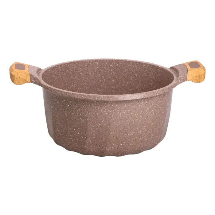 Большая алюминиевая кастрюля объемом 11 литров с антипригарной крышкой 32 см (HP-4-435CO) - изображение 2