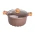 Кастрюля MGC с крышкой 28 см с мраморным антипригарным покрытием 8.0 л коричневая (HP-4-434CO)