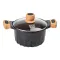 Кастрюля MGC с крышкой 20 см с мраморным антипригарным покрытием 3.0 л черная (HP-4-432B)