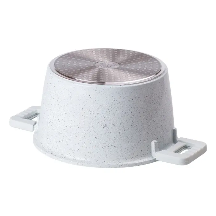 Кастрюля MGC з кришкою  5.3 л із гранітним антипригарним покриттям 24 см Біла MGC (HP-4-441) - зображення 2