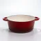 Каструля чавунна 2.5 л емальована з кришкою посуд для тушкування запікання томління кухонна Червона HP-1-14-RED (HP-1-14-RED)