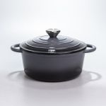 Каструля чавунна 2.5 л емальована з кришкою посуд для тушкування запікання томління кухонна Сіра HP-1-14-GREY (HP-1-14-GREY)