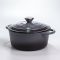 Каструля чавунна 2.5 л емальована з кришкою посуд для тушкування запікання томління кухонна Сіра HP-1-14-GREY (HP-1-14-GREY)