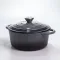 Каструля чавунна 2.5 л емальована з кришкою посуд для тушкування запікання томління кухонна Сіра HP-1-14-GREY (HP-1-14-GREY)