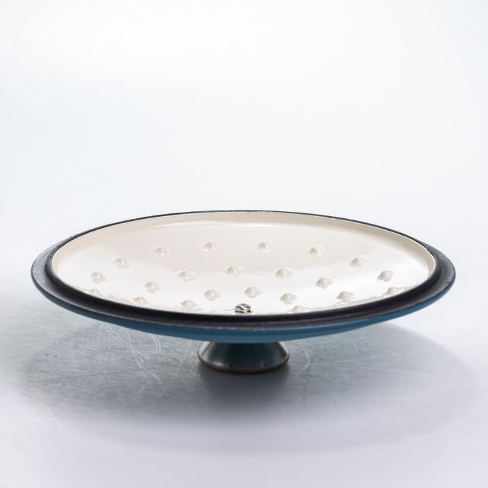 Каструля чавунна 2.5 л емальована з кришкою посуд для тушкування запікання томління кухонна Синя HP-1-14-BLUE (HP-1-14-BLUE) - зображення 4