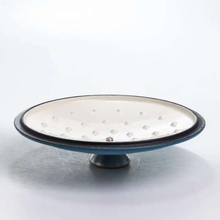 Каструля чавунна 2.5 л емальована з кришкою посуд для тушкування запікання томління кухонна Синя HP-1-14-BLUE (HP-1-14-BLUE) - изображение 4