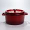 Каструля чавунна 4.5 л емальована з кришкою посуд для тушкування запікання томління кухонна Червона HP-1-19-RED (HP-1-19-RED)