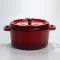 Каструля чавунна 4.5 л емальована з кришкою посуд для тушкування запікання томління кухонна Червона HP-1-19-RED (HP-1-19-RED)