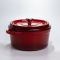 Каструля чавунна 4.5 л емальована з кришкою посуд для тушкування запікання томління кухонна Червона HP-1-19-RED (HP-1-19-RED)