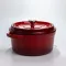 Каструля чавунна 4.5 л емальована з кришкою посуд для тушкування запікання томління кухонна Червона HP-1-19-RED (HP-1-19-RED)