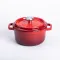 Каструля чавунна емальована 2 л з кришкою Ø20 см Червона (HP-1-2R)