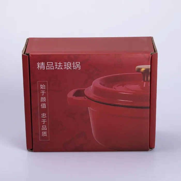 Каструля чавунна емальована 2 л з кришкою Ø20 см Червона (HP-1-2R) - изображение 7