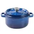 Каструля чавунна емальована 2 л з кришкою Ø20 см Синя (HP-1-2BL)