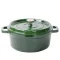 Каструля чавунна емальована 3.5 л з кришкою Ø24 см Зелена (HP-1-1)