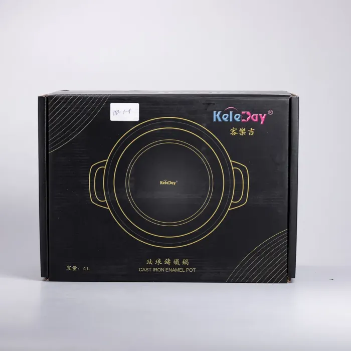 Каструля чавунна емальована 3.5 л з кришкою Ø24 см Зелена (HP-1-1) - изображение 8