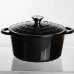 Каструля чавунна емальована 4 л, чорний Yiwu HP-FLG-1 BLACK (HP-FLG-1 BLACK)
