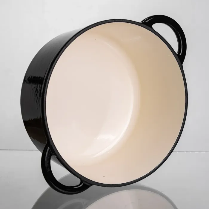 Каструля чавунна емальована 4 л, чорний Yiwu HP-FLG-1 BLACK (HP-FLG-1 BLACK) - зображення 5