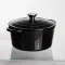 Каструля чавунна емальована 4 л, чорний Yiwu HP-FLG-1 BLACK (HP-FLG-1 BLACK)