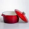 Каструля чавунна емальована 4 л, червоний Yiwu HP-FLG-1 RED (HP-FLG-1 RED)