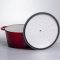 Каструля чавунна емальована 4 л, червоний Yiwu HP-FLG-1 RED (HP-FLG-1 RED)