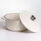 Каструля чавунна емальована 5 л, бежевий Yiwu HP-FLG-2 WHITE (HP-FLG-2 WHITE)