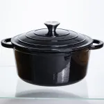 Каструля чавунна емальована 5 л, чорний Yiwu HP-FLG-2 BLACK (HP-FLG-2 BLACK)
