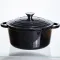 Каструля чавунна емальована 5 л, чорний Yiwu HP-FLG-2 BLACK (HP-FLG-2 BLACK)