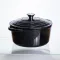 Каструля чавунна емальована 5 л, чорний Yiwu HP-FLG-2 BLACK (HP-FLG-2 BLACK)