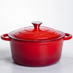 Каструля чавунна емальована 5 л, червоний Yiwu HP-FLG-2 RED (HP-FLG-2 RED)