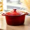 Каструля чавунна емальована 5 л, червоний Yiwu HP-FLG-2 RED (HP-FLG-2 RED)