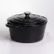 Каструля чавунна емальована 6,5 л, чорний Yiwu HP-FLG-3 BLACK (HP-FLG-3 BLACK)