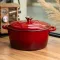 Каструля чавунна емальована 6,5 л, червоний Yiwu HP-FLG-3 RED (HP-FLG-3 RED)