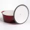 Каструля чавунна емальована 6,5 л, червоний Yiwu HP-FLG-3 RED (HP-FLG-3 RED)