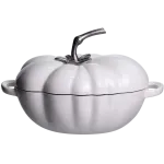 Каструля чавунна емальована Iron Tomato 2,5 л, білий Yiwu HP-FLG-20 BEIGE (HP-FLG-20 BEIGE)