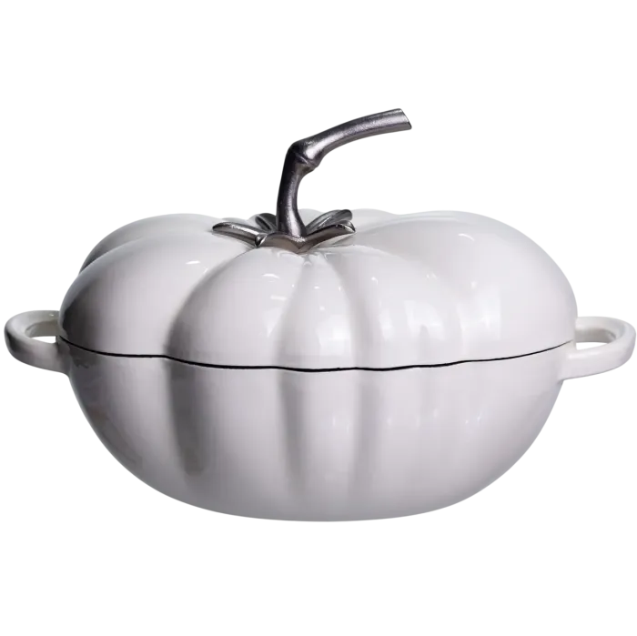 Каструля чавунна емальована Iron Tomato 2,5 л, білий Yiwu HP-FLG-20 BEIGE (HP-FLG-20 BEIGE) - зображення 1