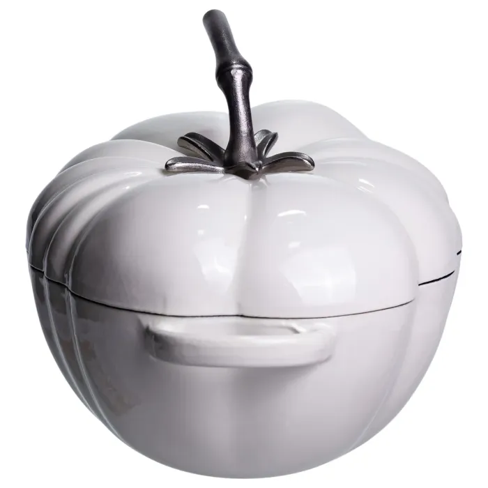 Каструля чавунна емальована Iron Tomato 2,5 л, білий Yiwu HP-FLG-20 BEIGE (HP-FLG-20 BEIGE) - зображення 4