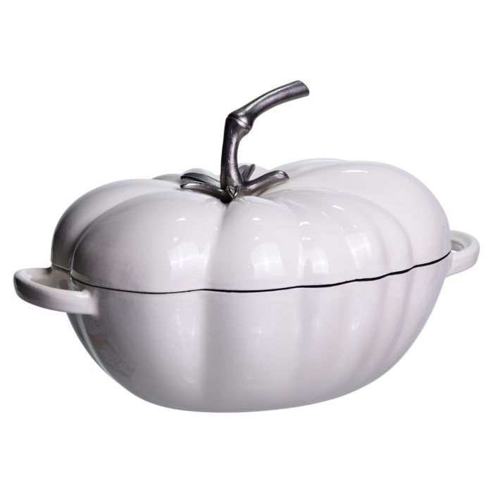 Каструля чавунна емальована Iron Tomato 2,5 л, білий Yiwu HP-FLG-20 BEIGE (HP-FLG-20 BEIGE) - изображение 7