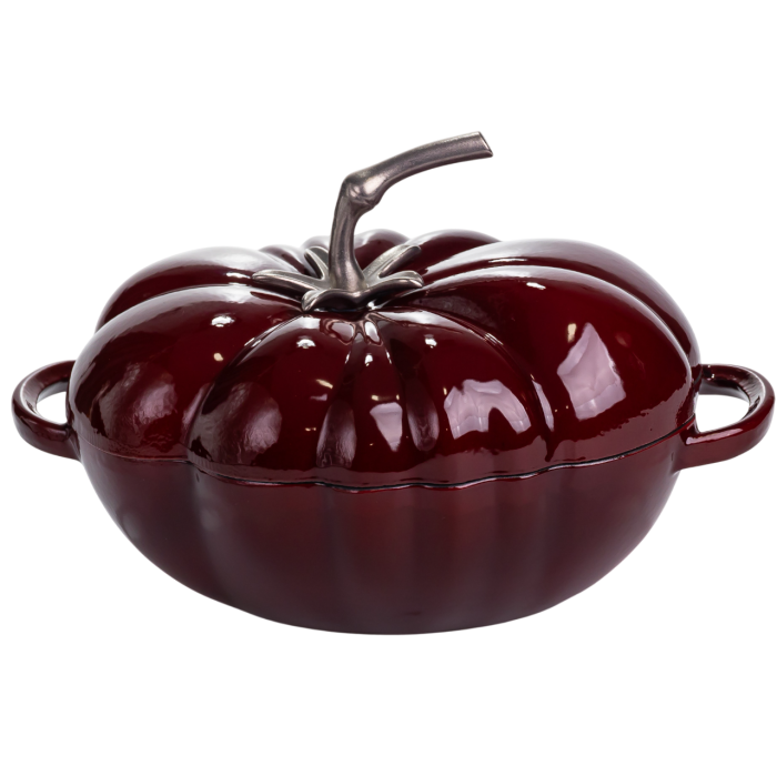 Каструля чавунна емальована Iron Tomato 2,5 л, бургунді Yiwu HP-FLG-20 burgundy (HP-FLG-20 burgundy) - изображение 1