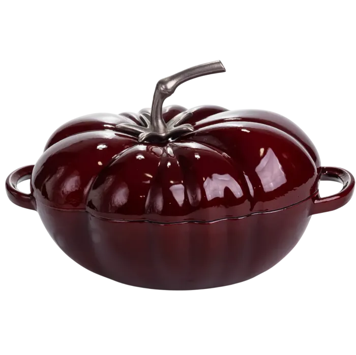 Каструля чавунна емальована Iron Tomato 2,5 л, бургунді Yiwu HP-FLG-20 burgundy (HP-FLG-20 burgundy) - изображение 1