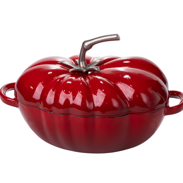 Каструля чавунна емальована Iron Tomato 2,5 л, червоний Yiwu HP-FLG-20 RED (HP-FLG-20 RED) - изображение 1