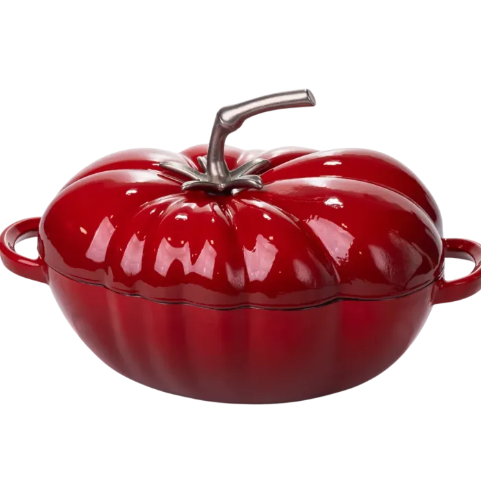 Каструля чавунна емальована Iron Tomato 2,5 л, червоний Yiwu HP-FLG-20 RED (HP-FLG-20 RED) - изображение 1