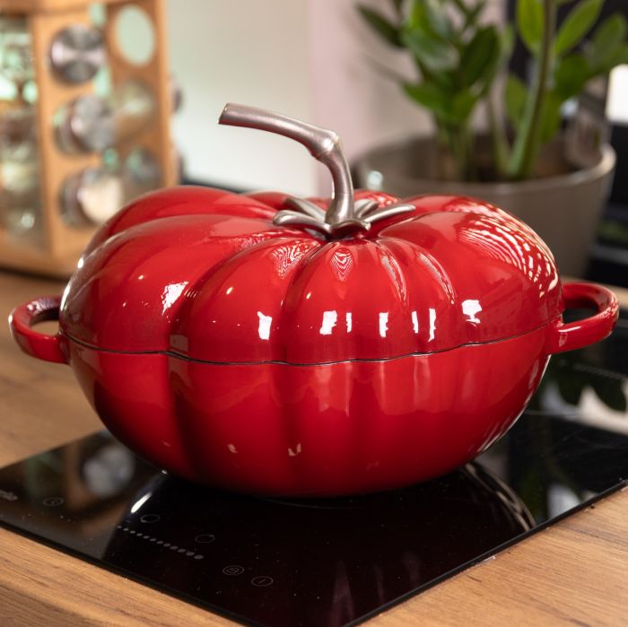 Каструля чавунна емальована Iron Tomato 2,5 л, червоний Yiwu HP-FLG-20 RED (HP-FLG-20 RED) - изображение 2