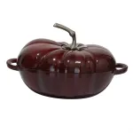 Каструля чавунний Томат 2.5 л емальована з кришкою посуд для тушкування запікання тушкування Бургунді HP-1-20-BURGUNDY (HP-1-20-BURGUNDY)