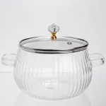 Каструля з боросилікатного скла Pumpkin Pot 2,5 л, рифлена Yiwu HP-GP-6 (HP-GP-6)