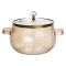 Каструля з боросилікатного скла Pumpkin Pot 2,5 л з фактурою, бурштинова Yiwu HP-GP-13 (HP-GP-13)
