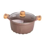 Каструля Lugi MGC большая 8л 28см алюминиевая крышка антипригарное покрытие, посуда варки супов готовки семьи (HP-4-434CO)