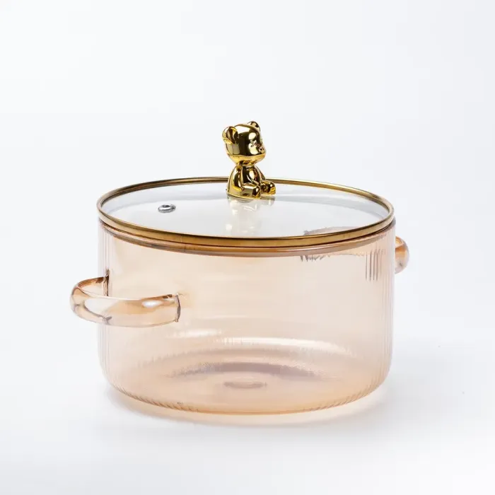 Кастрюля прозрачная 1.8 литра из боросиликатного стекла с крышкой 16 см (HP2003) - изображение 5